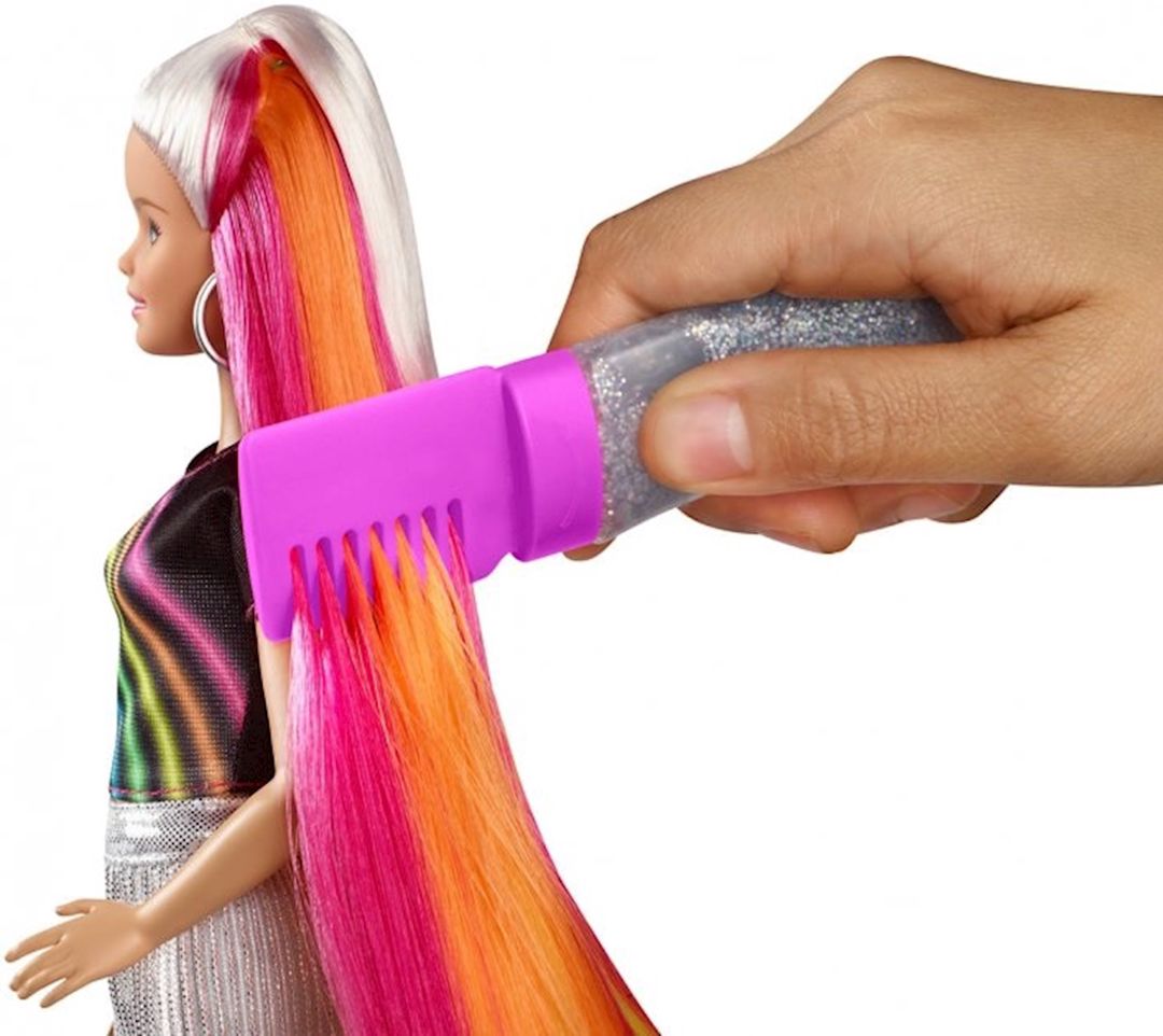 Kukla Barbie Rainbow Sparkle Hair Dollр Əlvan və parlaq, aksessuarlar ilə, 26 sm, 5 yaşdan — Mallar, Bakı (3)