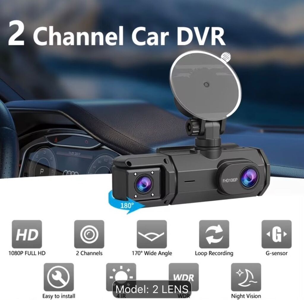 Vidio registatır Foxgod C309 ikikanallı avto‑videoqeydiyyatçı — Video qeydediciləri, Gəncə (8)
