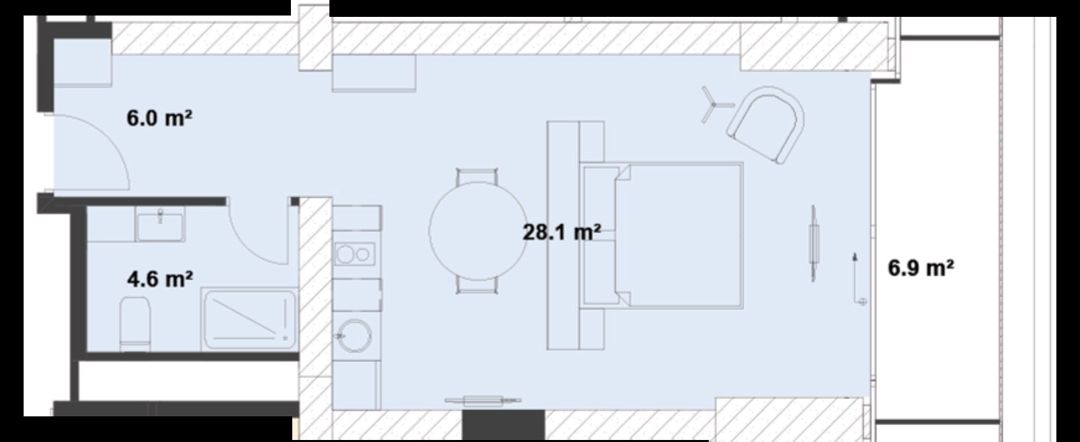 Satılır 1 otaqlı yeni tikili 56.3 m² — Mənzil, Bakı (8)