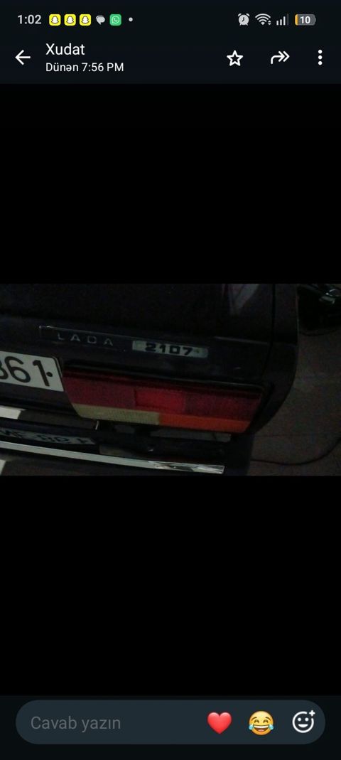 Lada 2107 arxa hissə – orijinal emblem və işıq bloku ilə. - Model — Bakı