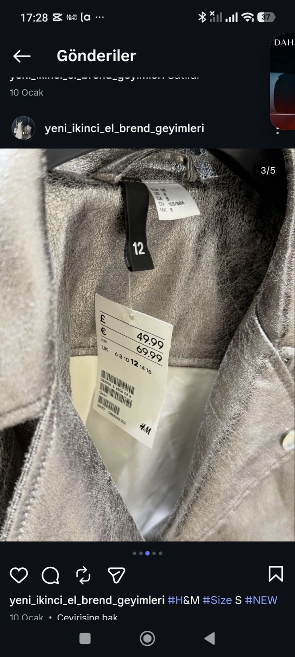 Pencək, H&M, Dəri, S — Caketi, Bakı (3)