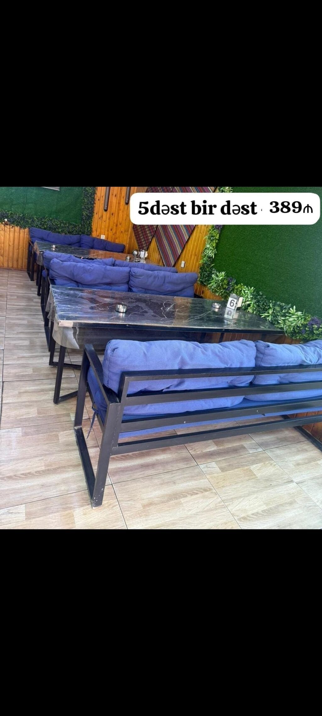 Kafe restoran uçun divsn desti 1dest 389₼ satılır 5 dəst var.ölçüsü — Digər, Bakı