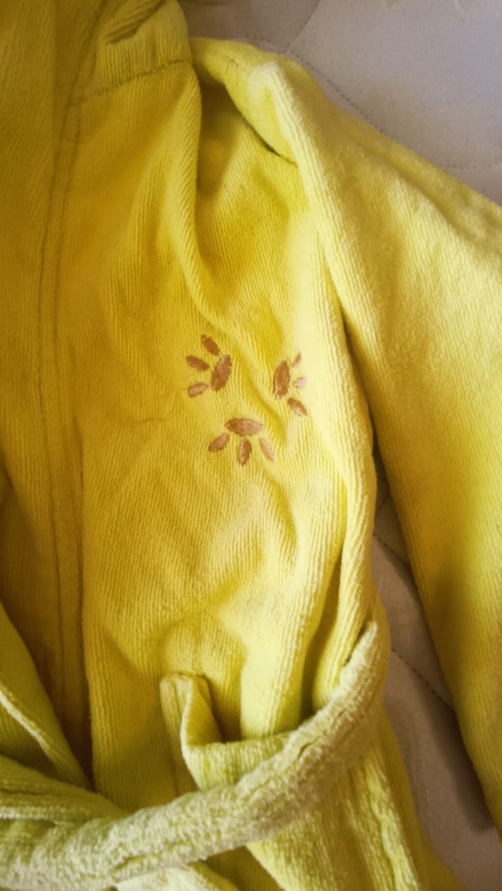 Uşaq xalatı – Shamrock Home Collection - Rəng: parlaq sarı - Ölçü: 2/4 — Uşaq geyimi, Bakı (4)