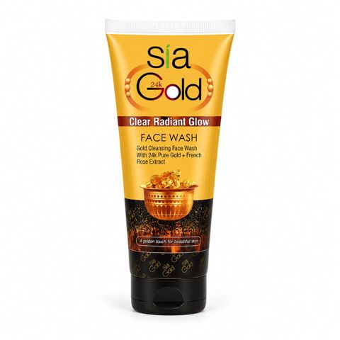 Təmizləyici gel üz üçün Sia Gold 24k Pure Gold + French Rose 100 ml — Bakı