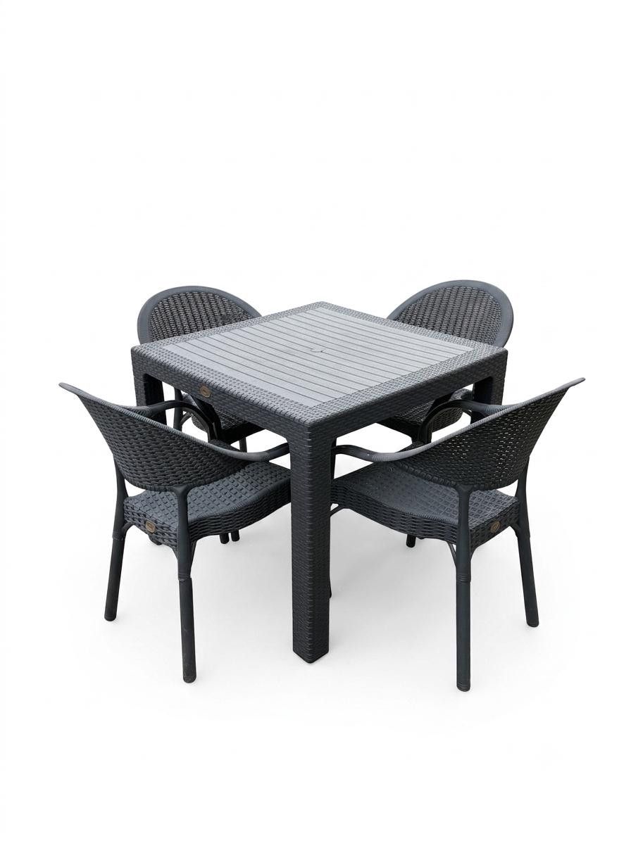 Bağ üçün mebel dəsti Capissi, antrasit, plastik, 90x75 sm — Mallar, Bakı