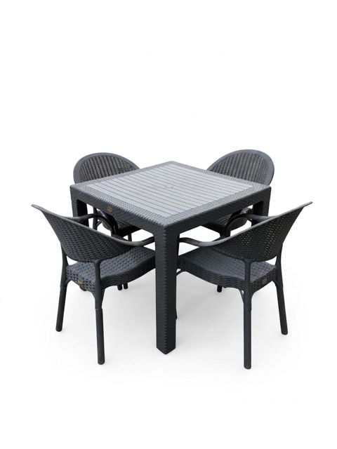 Bağ üçün mebel dəsti Capissi, antrasit, plastik, 90x75 sm — Bakı