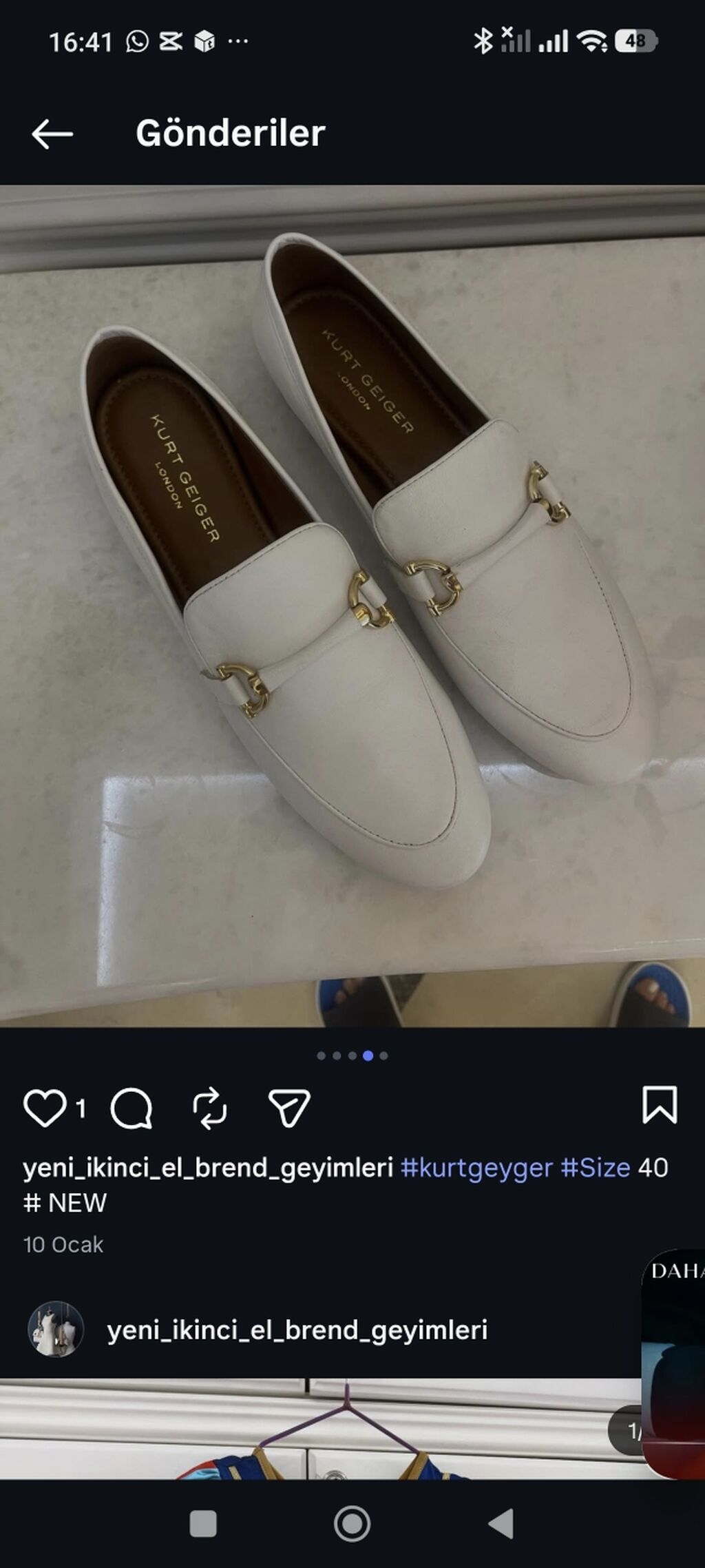 Kurt Geiger London qadın loaferləri - Rəng: ağ - Model: klassik — Mokasin, Bakı (2)