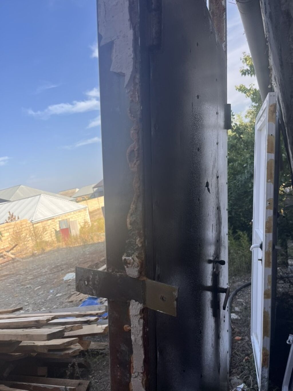 Metaldan giriş qapısı və karkası - Material: qalın metal təbəqə və — Pəncərələr, qapılar, balkonlar, Gəncə (3)