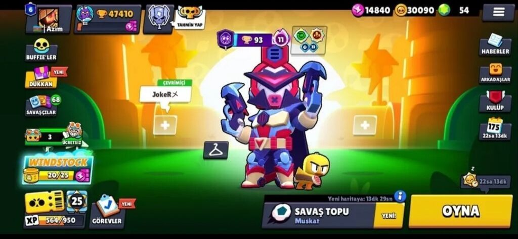 Brawl Stars oyunu üçün inkişaf etmiş hesab - Kuboklar: 47 410 — Oyun dəstləri, Digah (2)