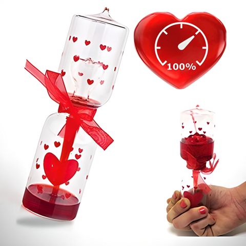 Sevgi ölçücü dekorativ fiqur Power Of love Love Thermometer, şüşə, şəffaf/qırmızı — Bakı