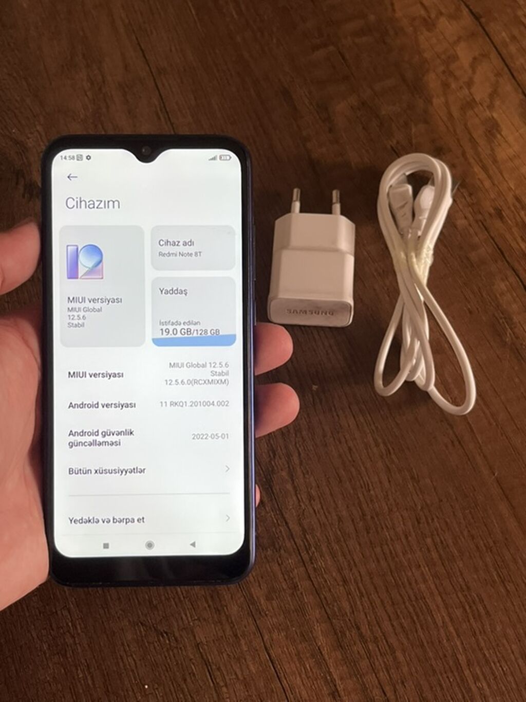 Redmi Note 8T, 128 GB, rəng - Mavi, Barmaq izi — Xiaomi, Bakı (3)