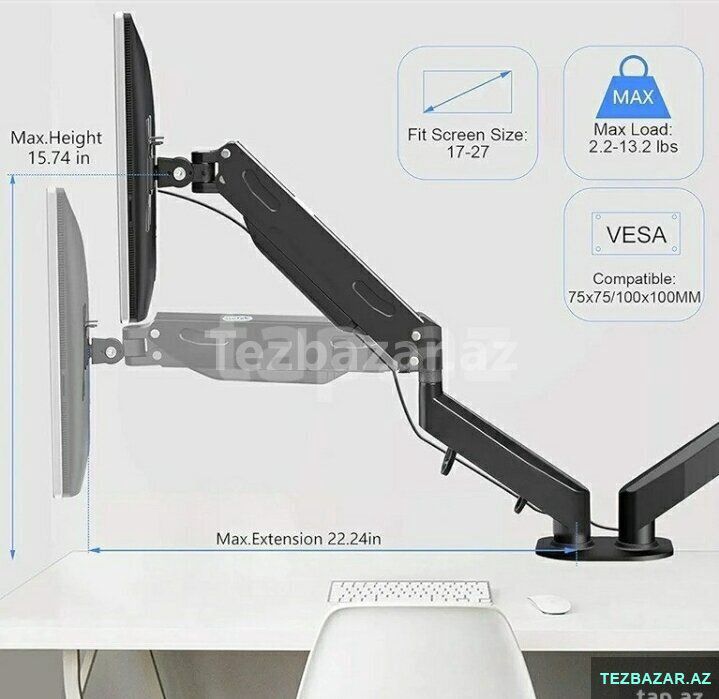 Nb F 80 Ağ monitor tutacağı satılır — Televizorlar, Bakı (4)
