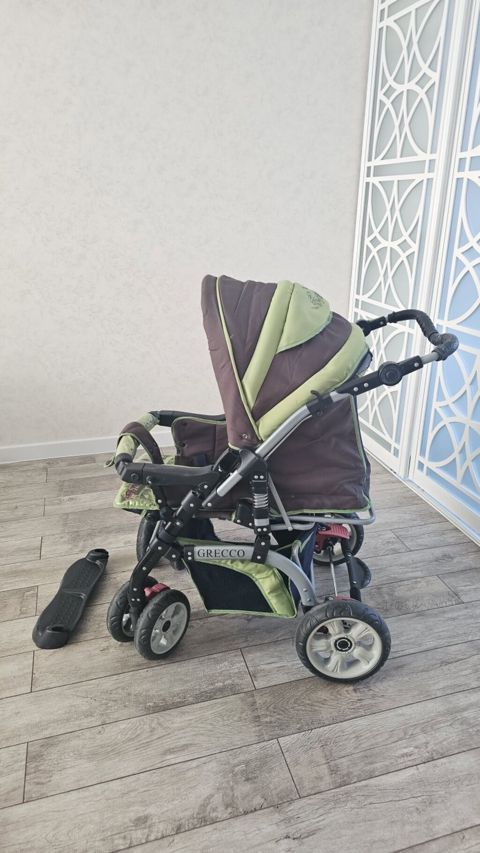 Uşaq arabası – Grecco marka, yaşıl-qəhvəyi rəng. Xüsusiyyətlər — Novxanı
