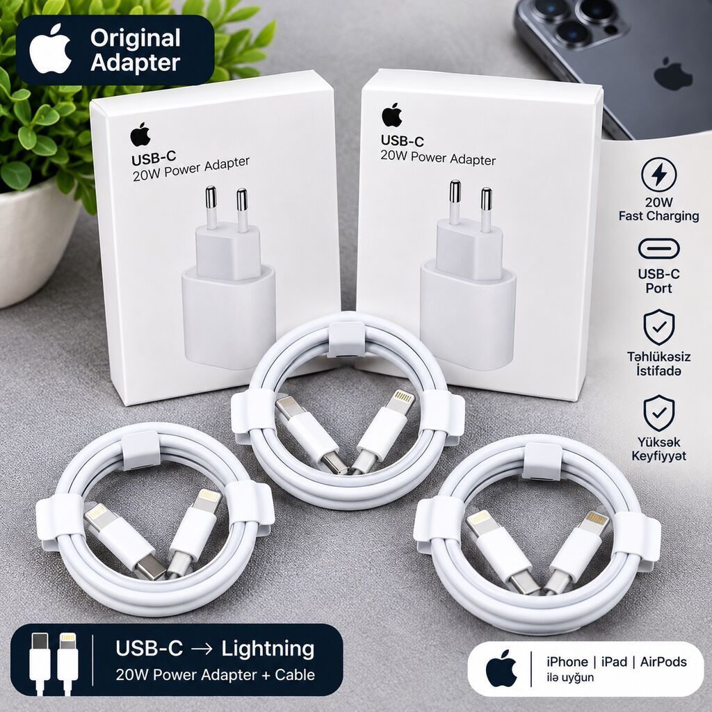 Simsiz şarj cihazı Apple, 20 Vt, Yeni — Şarj cihazları, Bakı