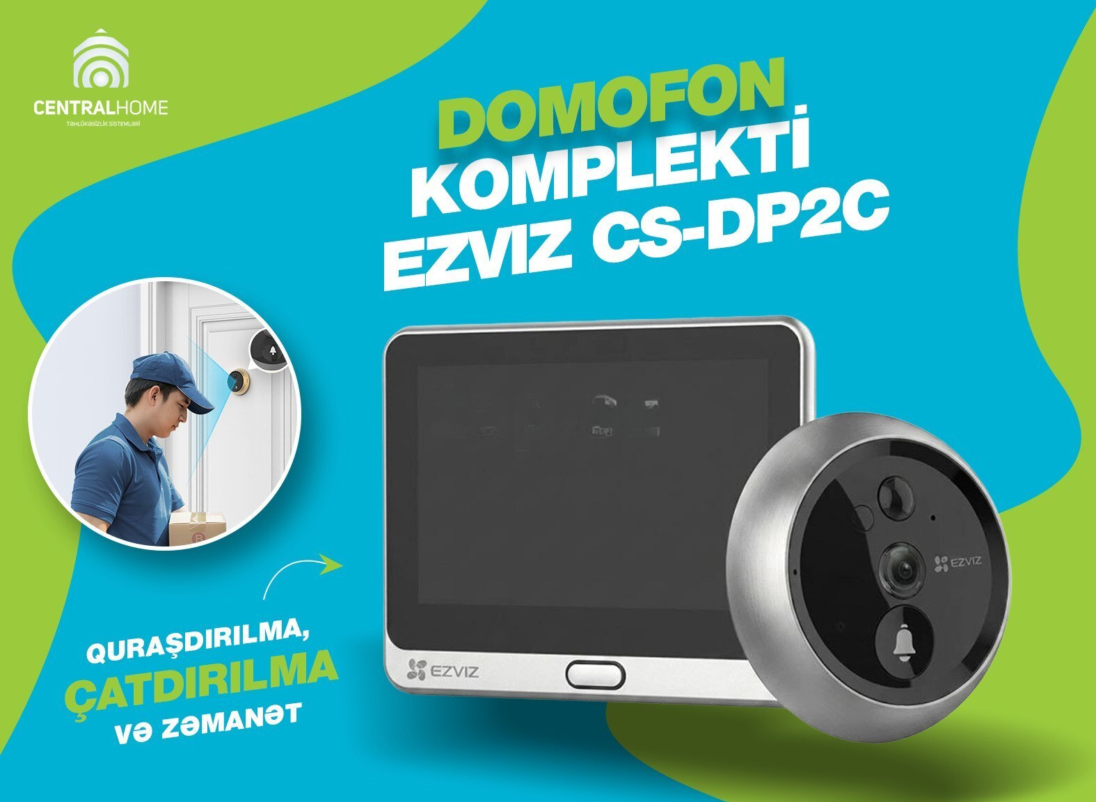 Domofon komplekti Ezviz CS-DP2C — Mallar, Bakı