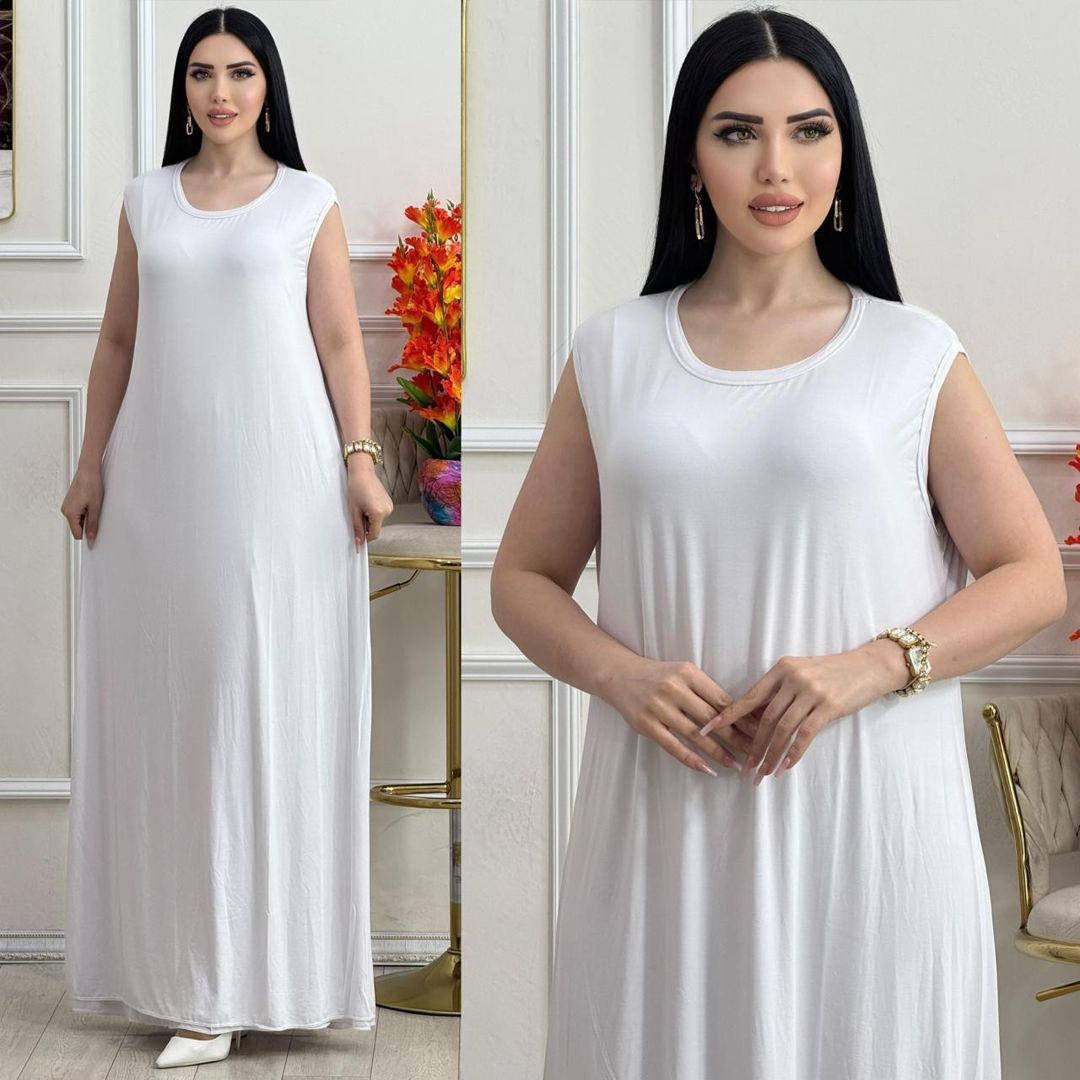 Gündəlik don, ağ, ipək, ölçü XL — Gündəlik paltarlar, Bakı (2)