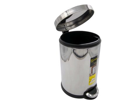 Zibil vedrəsi pedallı Ronas, metal, gümüşü, 8 l — Bakı