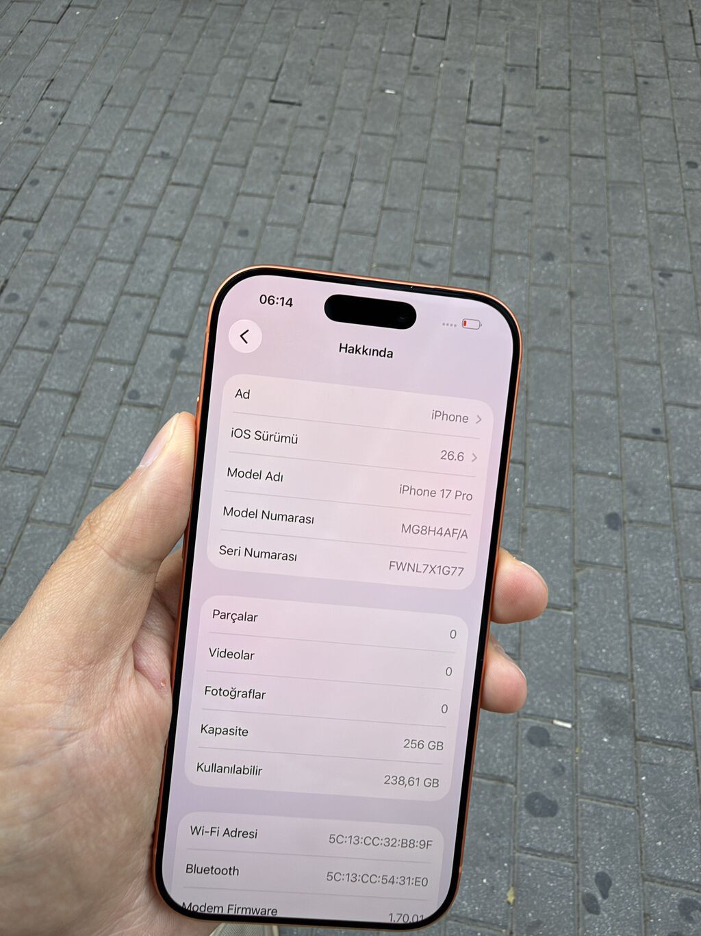 IPhone 17 Pro, 256 GB, Narıncı, Zəmanət, Face ID, Sənədlərlə — Apple iPhone, Bakı (7)