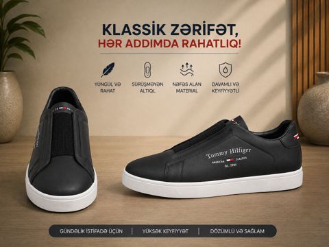 Kişilər üçün krosovkalar 94241744, eko dəri, qara, ölçü 43 — Bakı