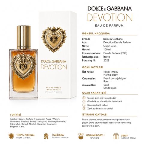 Ətir suyu No Brand Devotion qadınlar üçün 100 ml — Bakı