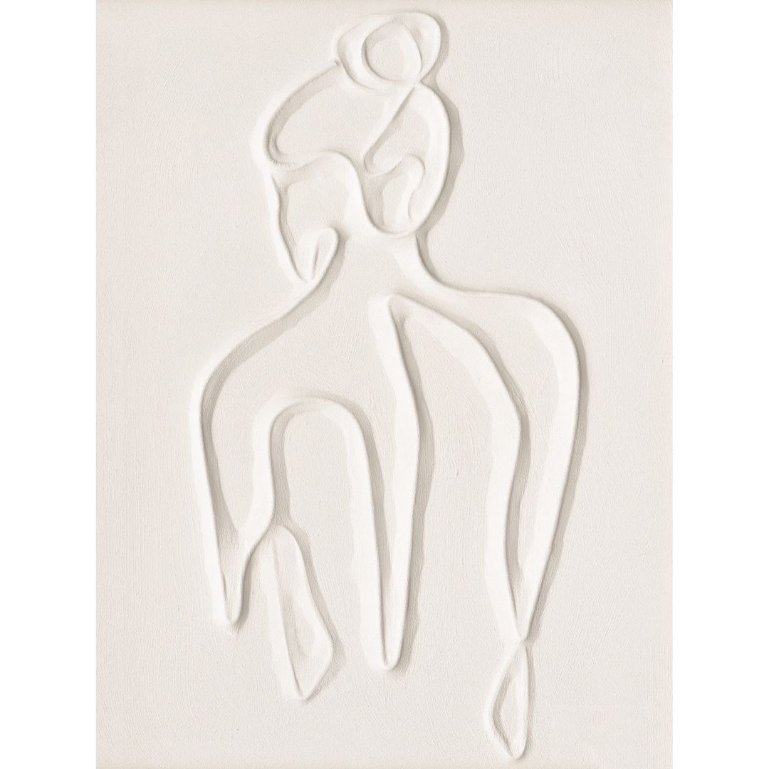 Rəsm-tablo 240300A, karton/kətan, ağ, 60x80 sm — Mallar, Bakı