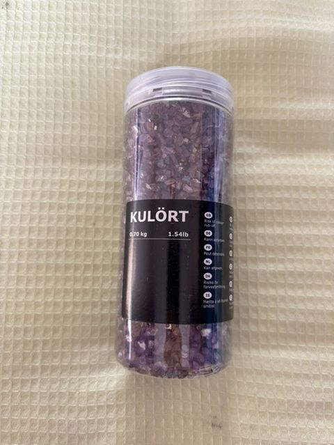 IKEA Kulört dekorativ daş/qırıntı dəsti. Şəffaf silindrik — Sabina