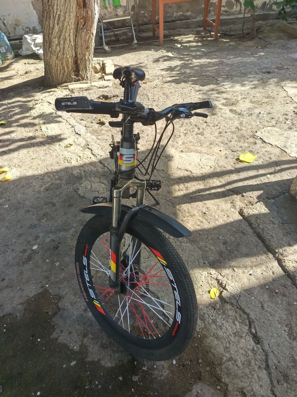 Stels Ridley velosiped - Çərçivə: yüngül lehimli, qara-qırmızı-sarı — Dağ velosipedləri, Bakı (3)