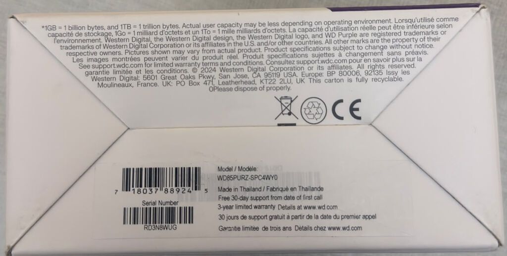 Daxili Sərt disk (HDD) Western Digital (WD), 8 TB, 3.5", Yeni — Sabit diskləri, Bakı (2)