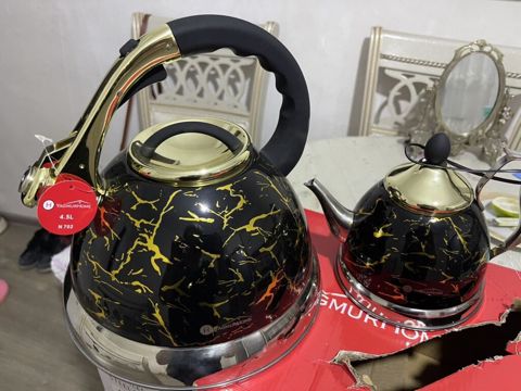 Çay dəsti, rəng - Qara, Metal — Xırdalan