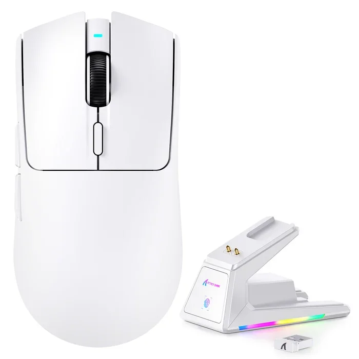 Attack Shark X1 White Gaming Mouse — Bakı