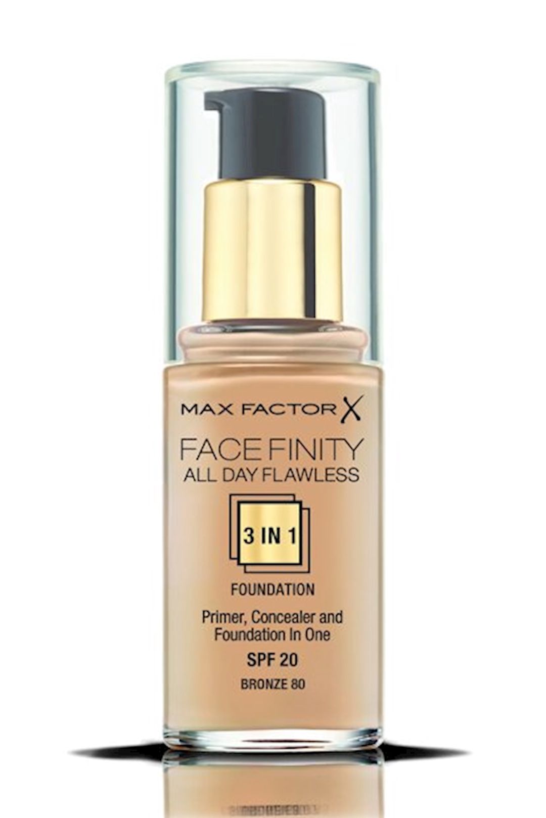 Tonal baza Max Factor Facefinity All day flawless 3-ü 1-də Foundation SPF20 80 Bronze 30 ml — Mallar, Bakı