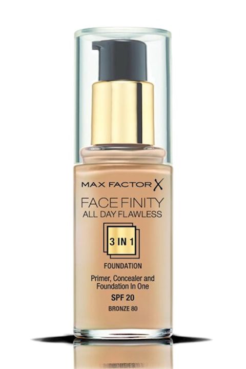 Tonal baza Max Factor Facefinity All day flawless 3-ü 1-də Foundation SPF20 80 Bronze 30 ml — Bakı