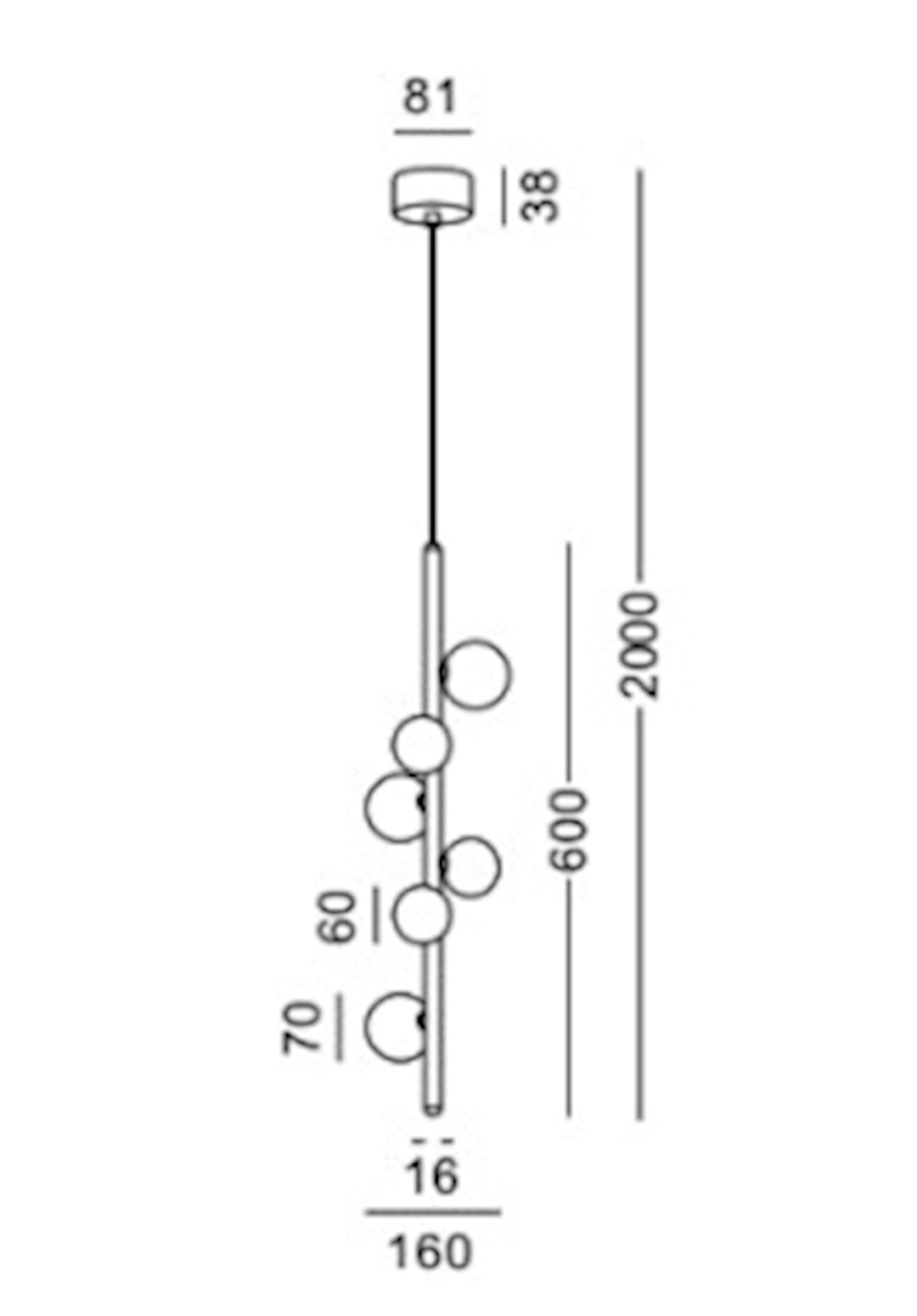 Asma çıraq Lustore LSP374-BK — Mallar, Bakı (2)