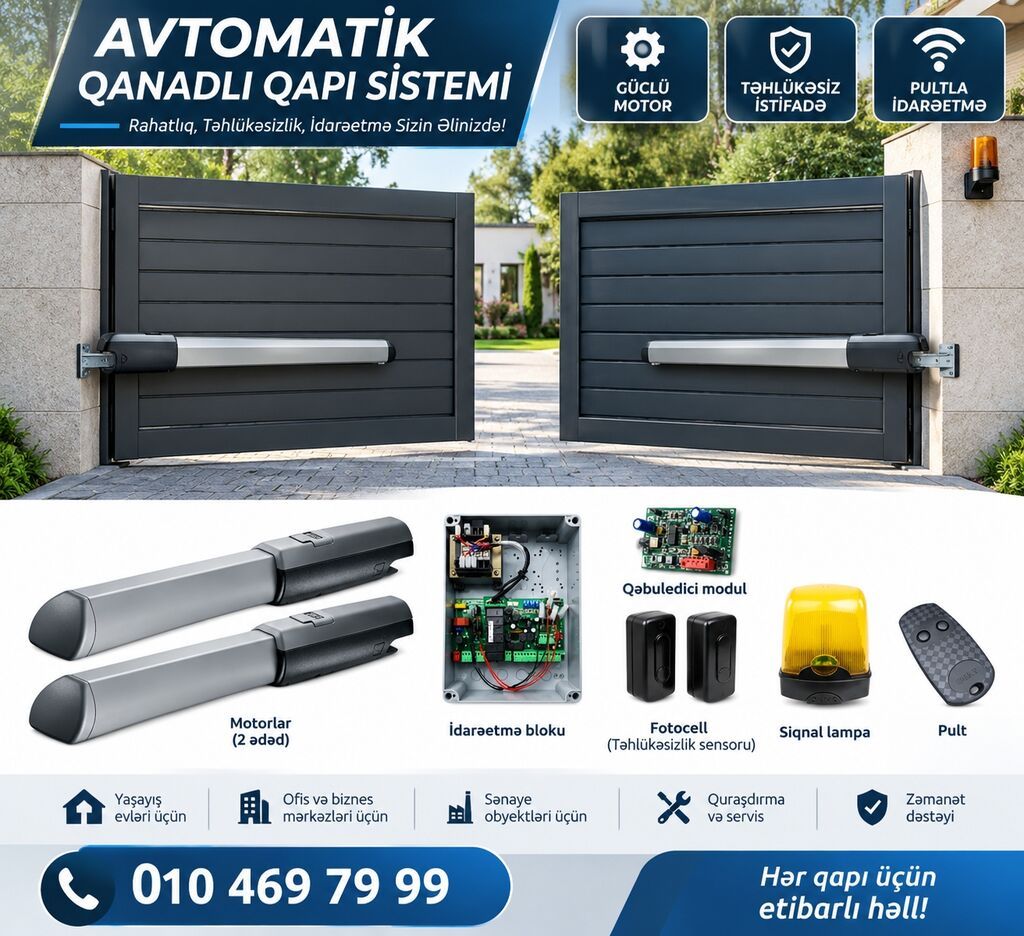 Avtomatik Qanadlı Qapı Sistemi Rahatlıq, təhlükəsizlik və idarəetmə — Avtomatika, Bakı