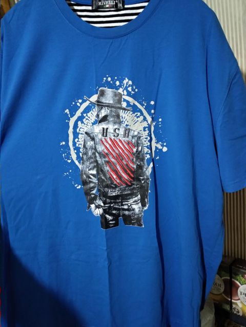 Futbolka, 2XL, rəng - Göy — Bakı