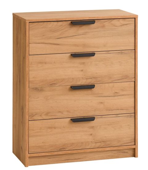 Komod Jysk Jenslev 71x36x89 sm, 4 qutu, qəhvəyi — Bakı