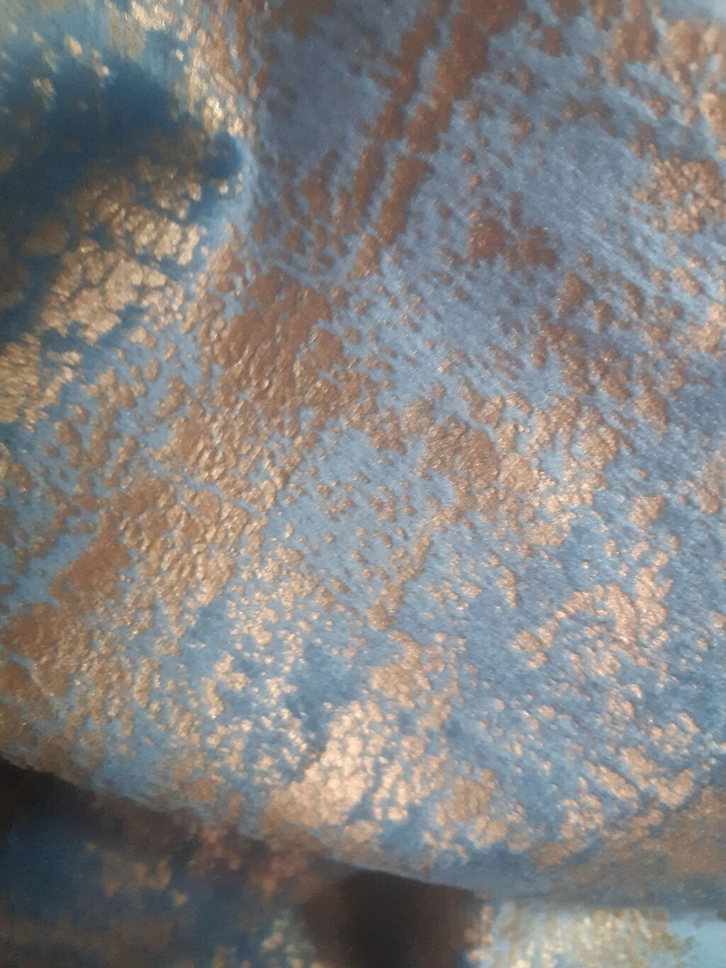 Mavi-qızılı dekorativ parça - Material: yumşaq, parlaq teksturaya — Parçalar, Bakı (3)