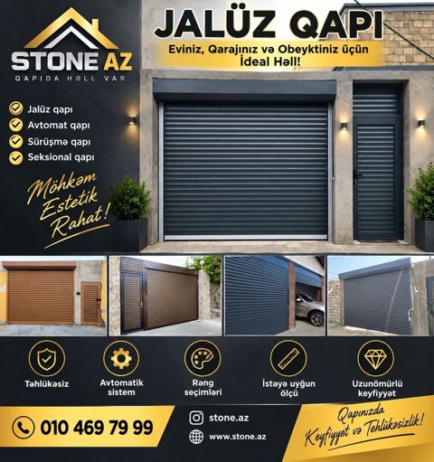 Jalüz qapılar – ev, qaraj və obyektlər üçün ideal həll - Növlər — Bakı
