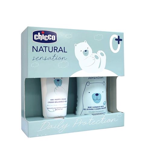 Uşaqlar üçün qulluq dəsti Chicco Natural Sensation (крем 100 мл + шампунь 200 мл) — Bakı