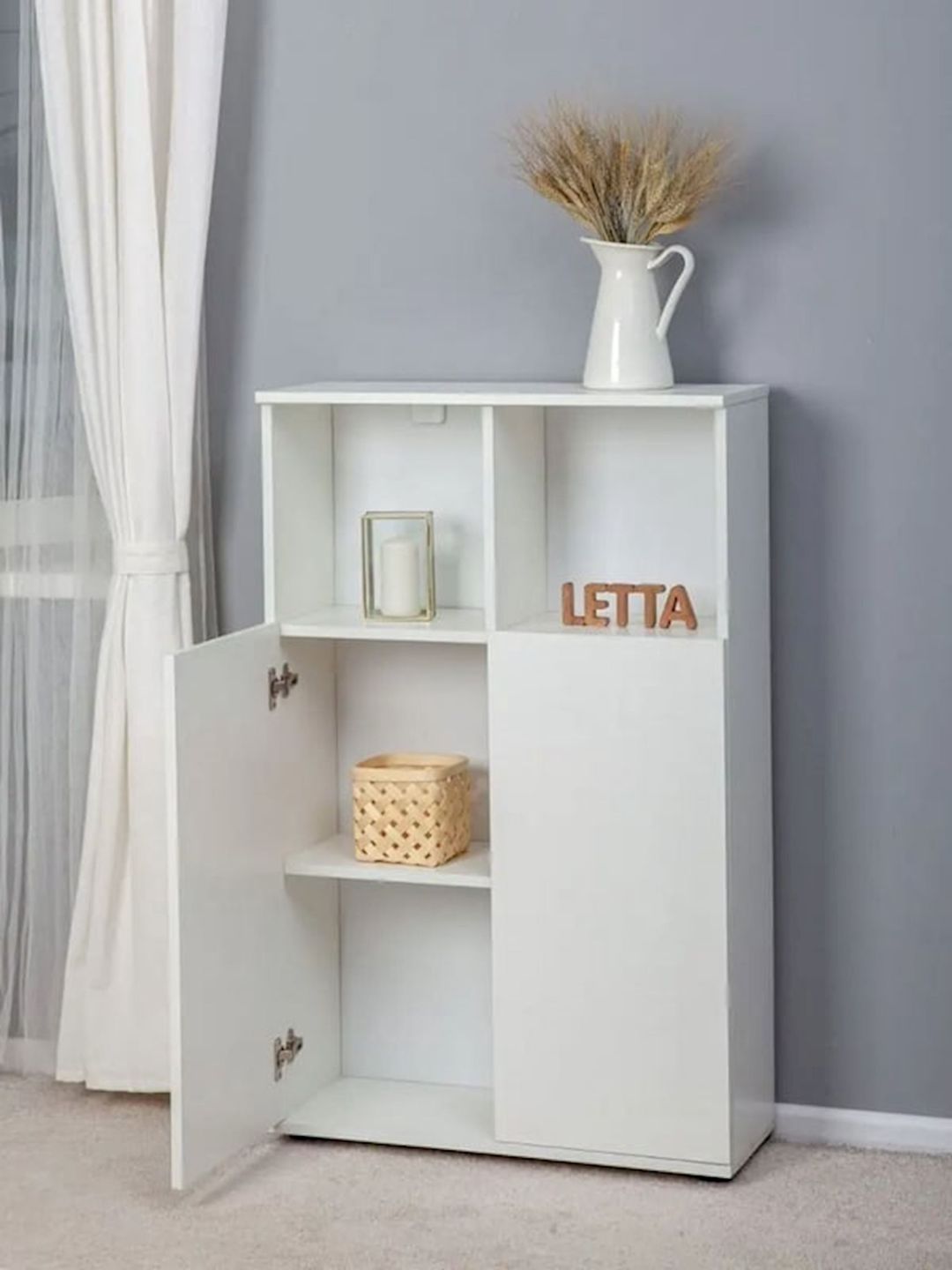 Komod, 111x25x71 sm, Ldsp, ağ — Mallar, Bakı (3)