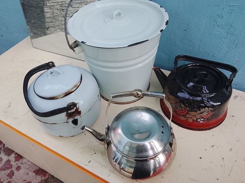 Çay dəsti, rəng - Qara, Metal — Xırdalan