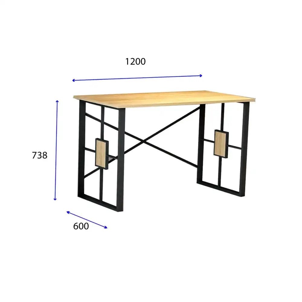 Yazı masası Elegant Wood ZARR647, laminat/metal, 120x60x74 sm — Mallar, Bakı (3)