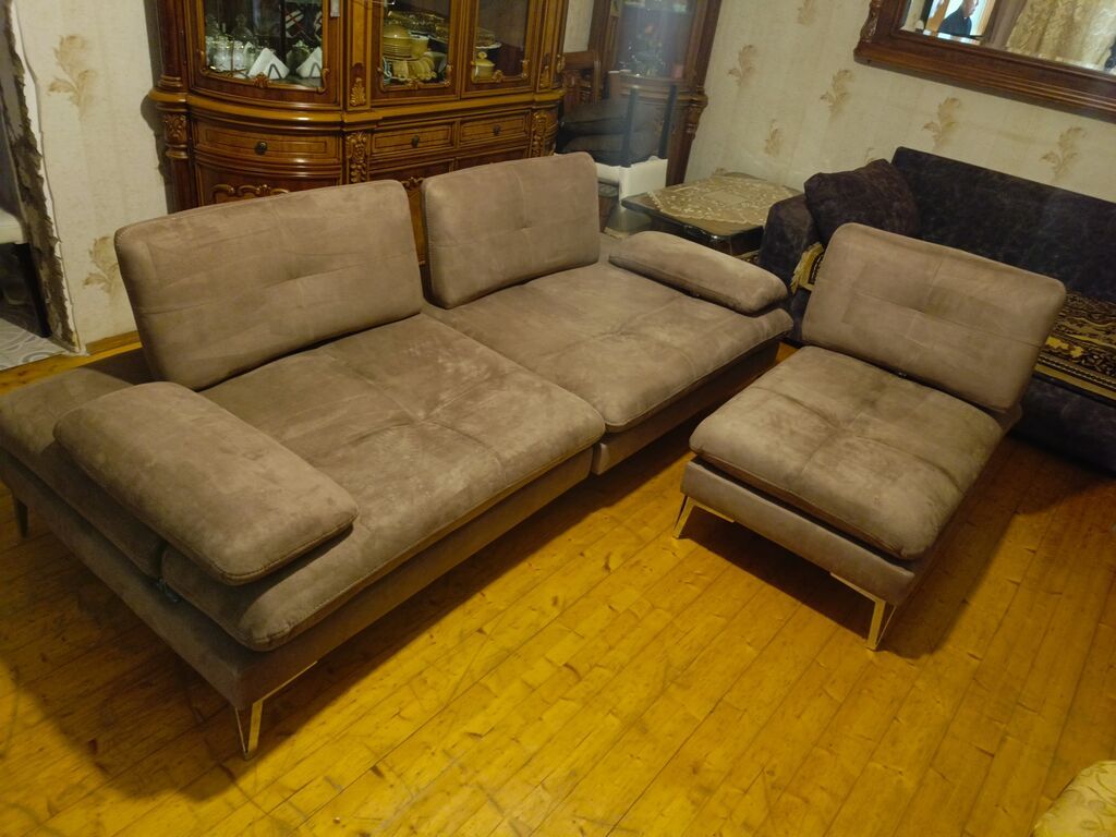İşlənmiş, Künc divan, Divan, Bazasız, Açılan — Yumşaq mobilya dəstləri, Bakı (6)