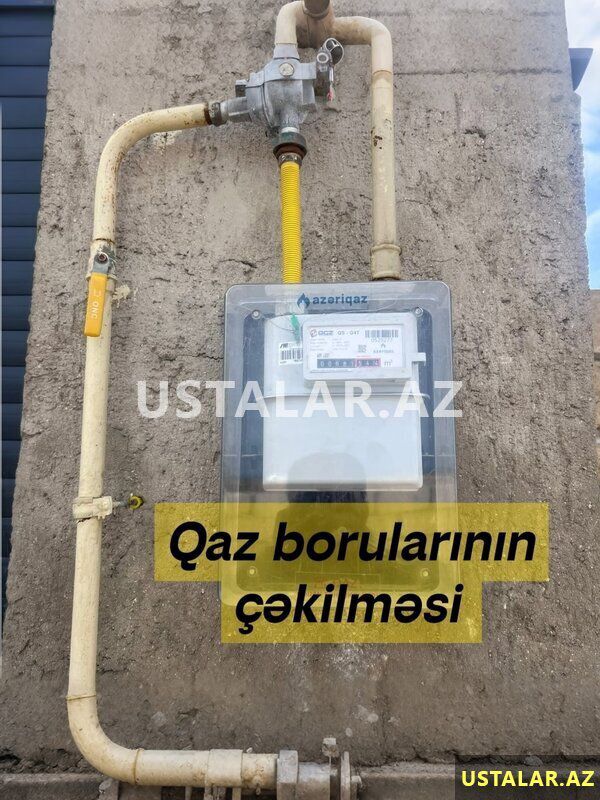 Qaz və Dəmir Boru Xətlərinin Çəkilişi — Kombi, qazanca və su isitici təmiri, Bakı