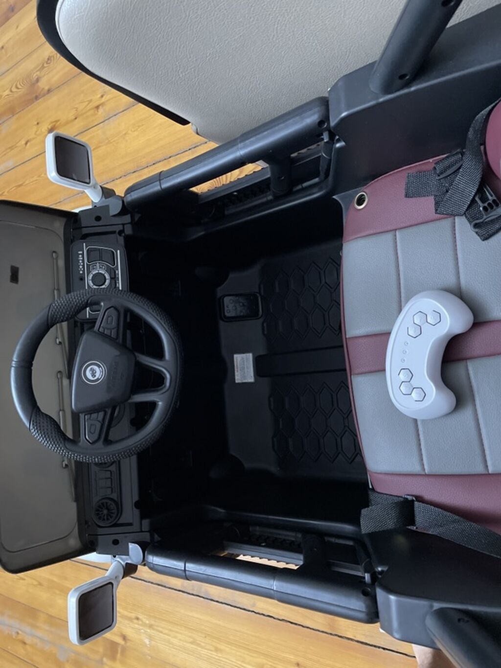 Uşaqlar üçün elektrikli miniatür jip maşını - Korpus: ağ rəngdə — Uşaq avtomobilləri, Digah (5)