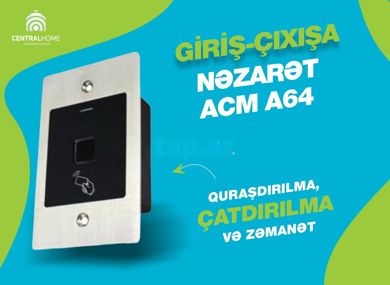 Kart oxuyucu ACM A64 giriş-çıxış nəzarət sistemi — Mallar, Bakı