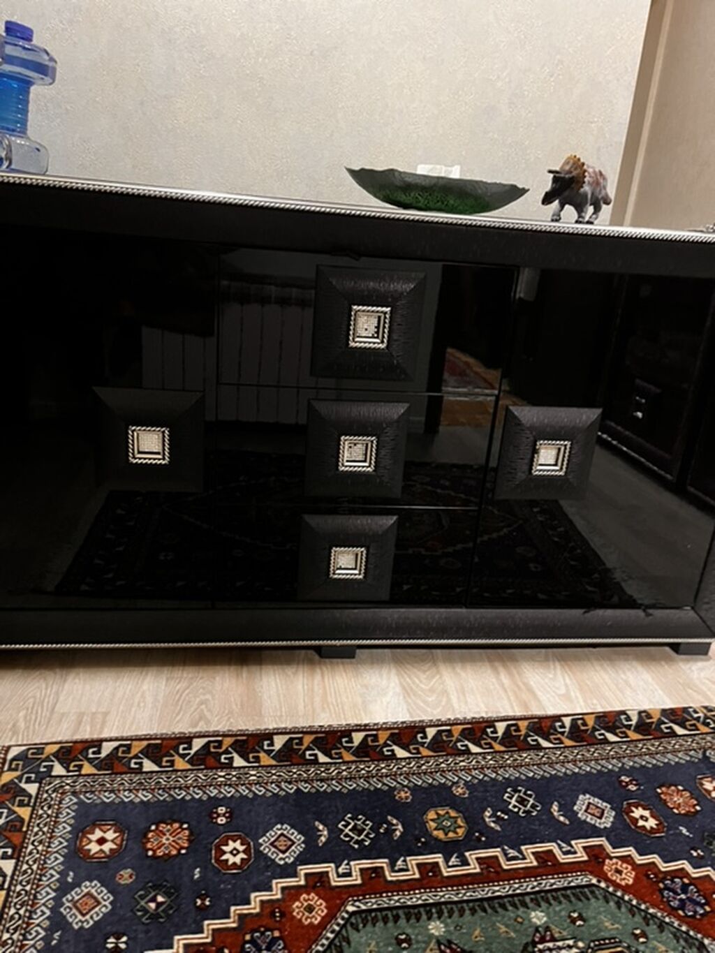 Qonaq otağı üçün dəst – vitrin şkaflar və TV tumbası - Rəng: qara — Qonaq otağı üçün, Bakı (3)