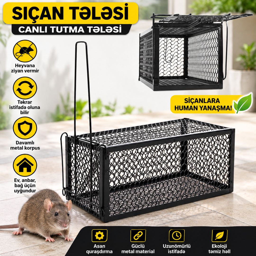 Gəmiricilərə qarşı tələ, Gəmiricilərə qarşı, 25 m², Mexaniki — Mallar, Bakı (2)