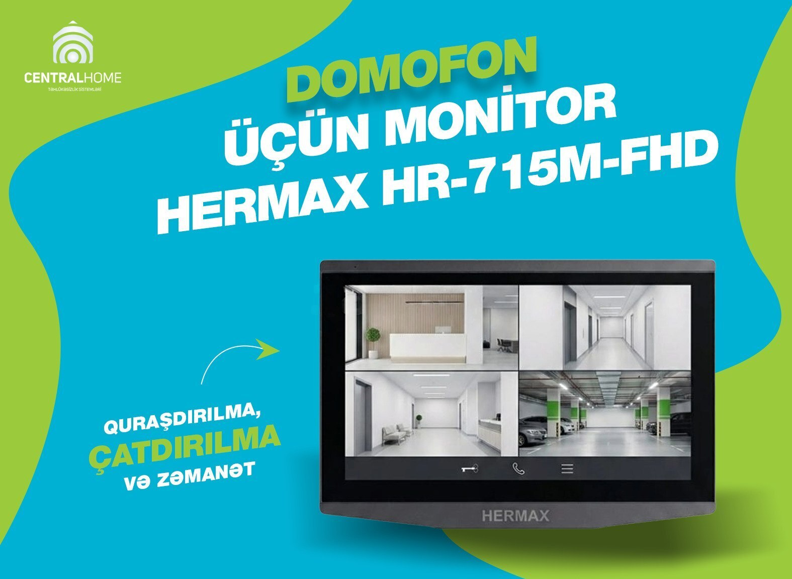Video domofon Hermax HR-108-IPM-FHD — Mallar, Bakı
