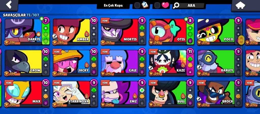 Brawl Stars oyun hesabı - Kupa: 18 035 (Kupa Yolu III) - Toplam — Oyun dəstləri, Bakı (3)